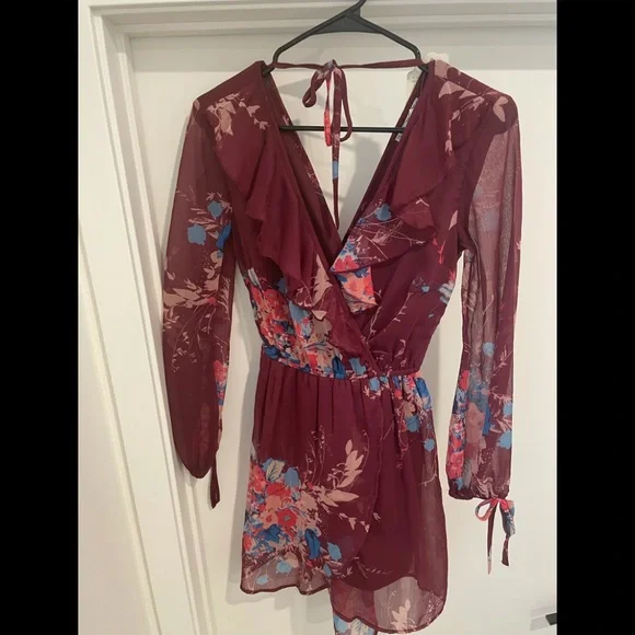 open lace back dress Vintage Gypsy Red Maxi Dress